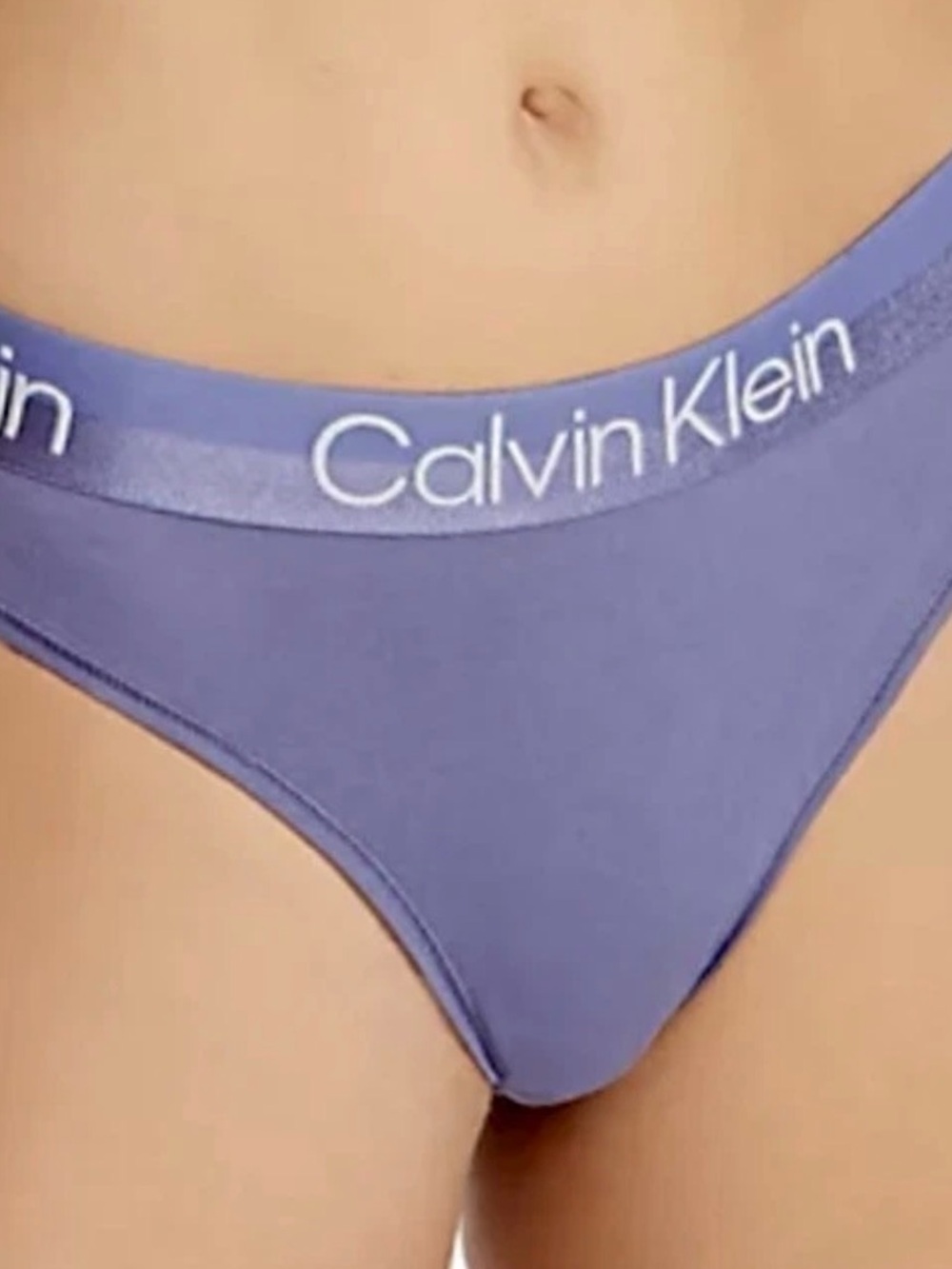 Calvin Klein Modern Structure Cotton Brazilian Panty NWT Med Bleached Denim Blue